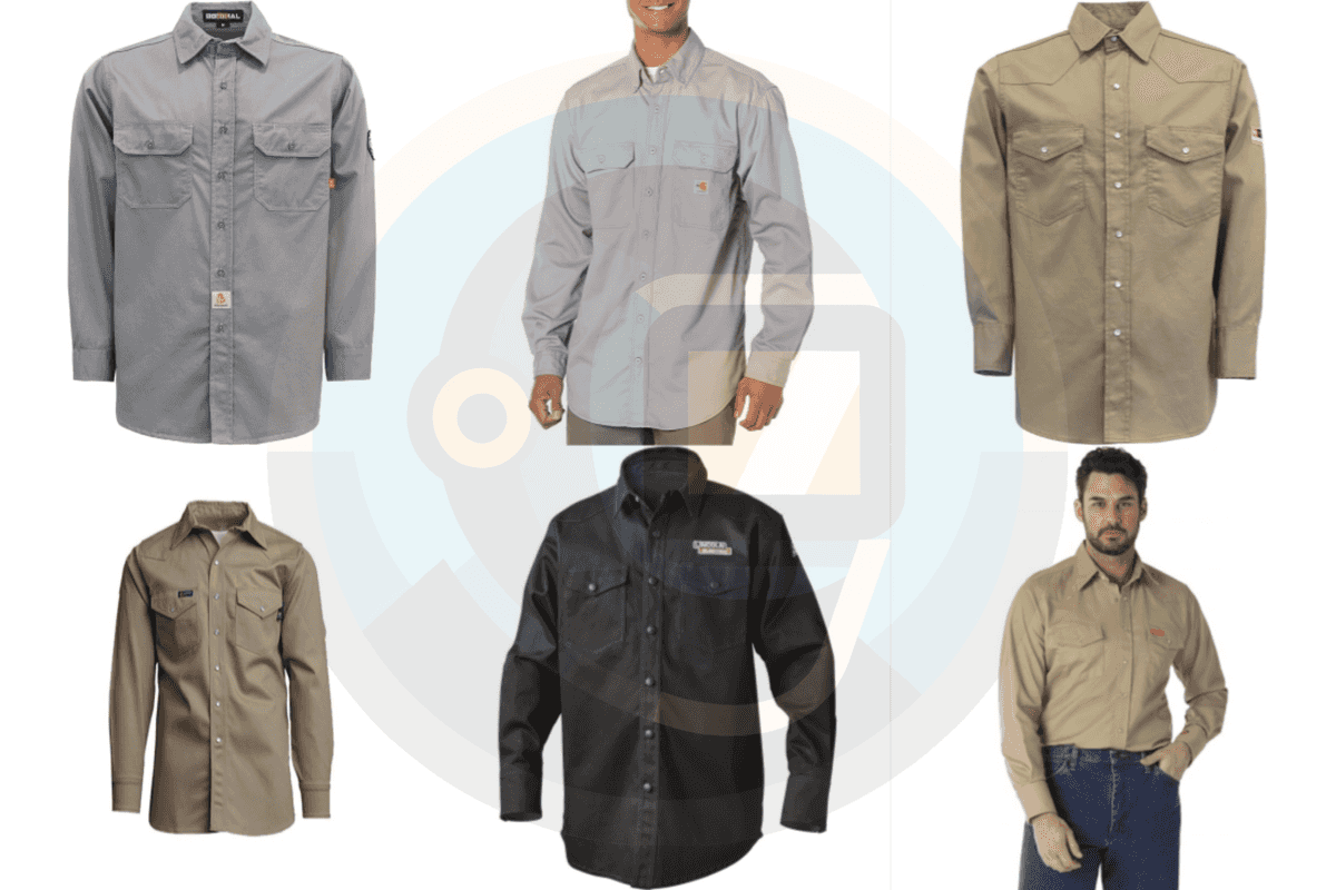 a collage of images of Best Welding Shirts - What You Need To Know