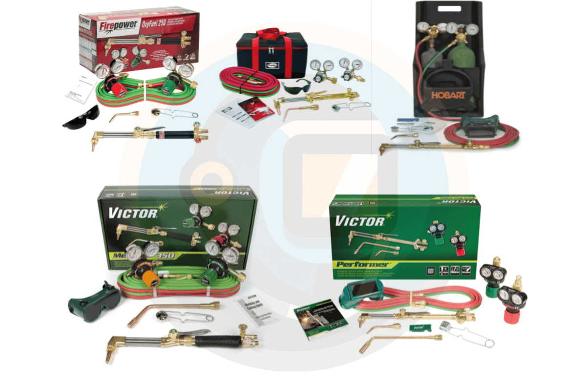 a collage of images of 5 Best Oxy-Acetylene Cutting Torch Kits