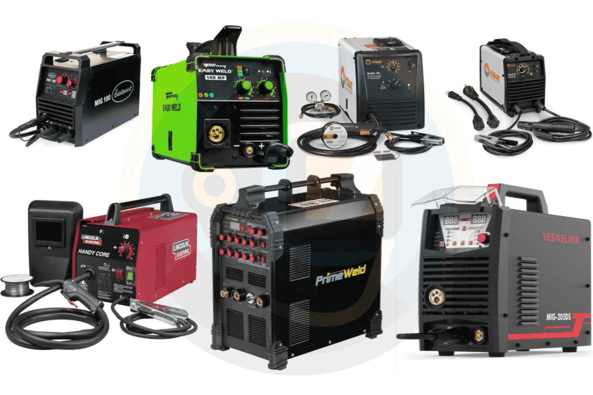 a collage of images of 7 Best Welders for Home Use (MIG, TIG & Stick)