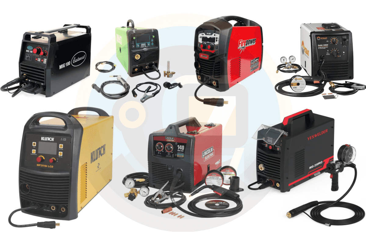 A collage of images of 7 Best MIG Welders Under $1000