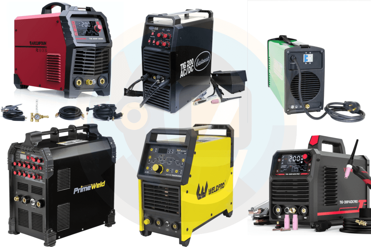 a collage of images of 6 Best TIG Welders Under $1000 for Precision and Affordability