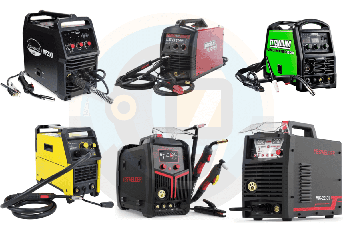 A collage of images of 6 Best Multi-Process Welders Under $1000